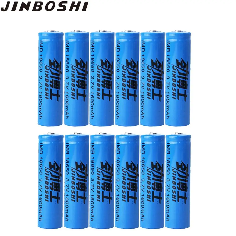 12 шт 18650 литий ионная батарея 1600mAh Емкость 3 7 V Аккумуляторная для светодиодный
