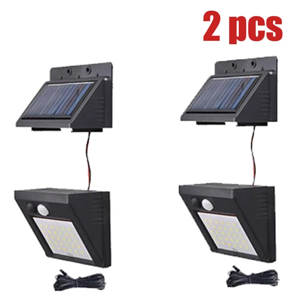 White separated 2pcs A2 40LED солнечные лампы фонари PIR сенсор Открытый солнечной энергии настенный светильник энергосберегающий Водонепроницаемый Ip 65 разделение сада Moden - Emitting Color: White separated 2pcs