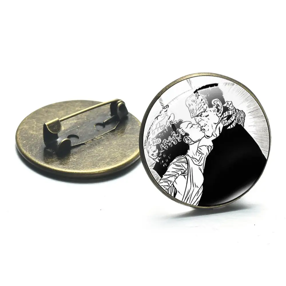 SONGDA Ретро Невеста Франкенштейна брошь античная бронза с живописным узором