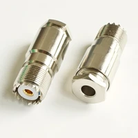 connector socket pl259 so239 uhf female clamp solder for rg8x rg 8x rg59 lmr240 cable brass rf coaxial adapter