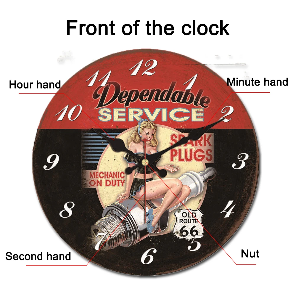 WONZOM римские цифры шеф-повара 12 дюймов круглые настенные деревянные картонные