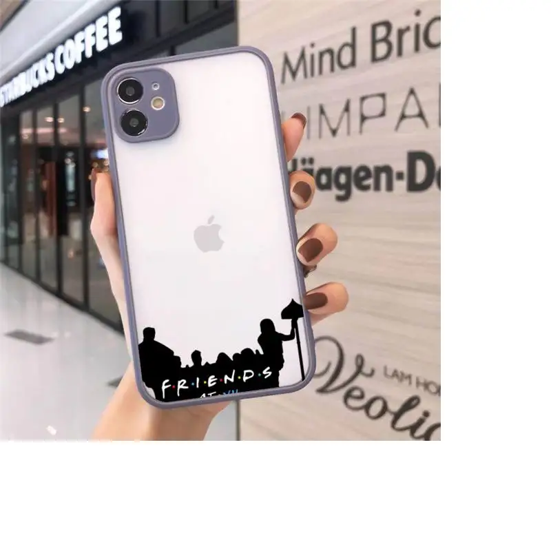 

Friends TV show Phone Cases Matte transparent For Gray iPhone 12 Mini 11 Pro XR XS Max 7 8 Plus X Back Cover