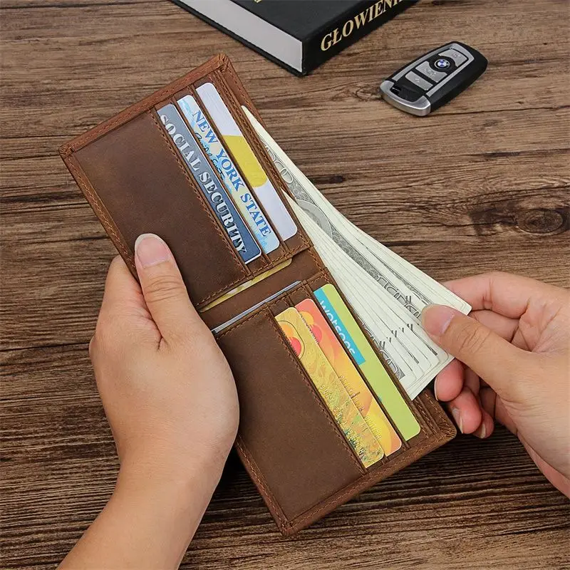 Специальная распродажа винтажные коричневые мужские кошельки из плотной