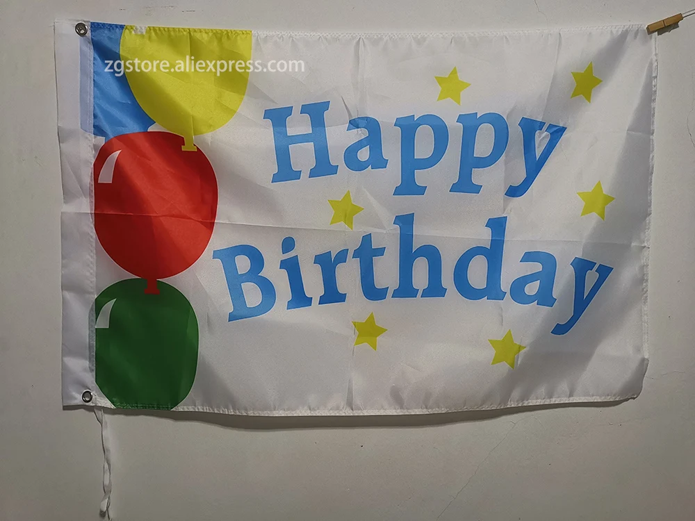

Happy birthday Flag 3X5FT 150X90CM Custom Banner