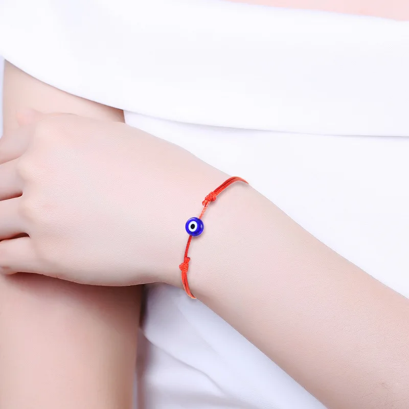 

New multicolor Rope Bracelet evil eye woven Bracelet Turkish Blue Eye Coloured glaze Bracelet Jewelry Charm valentines day gift