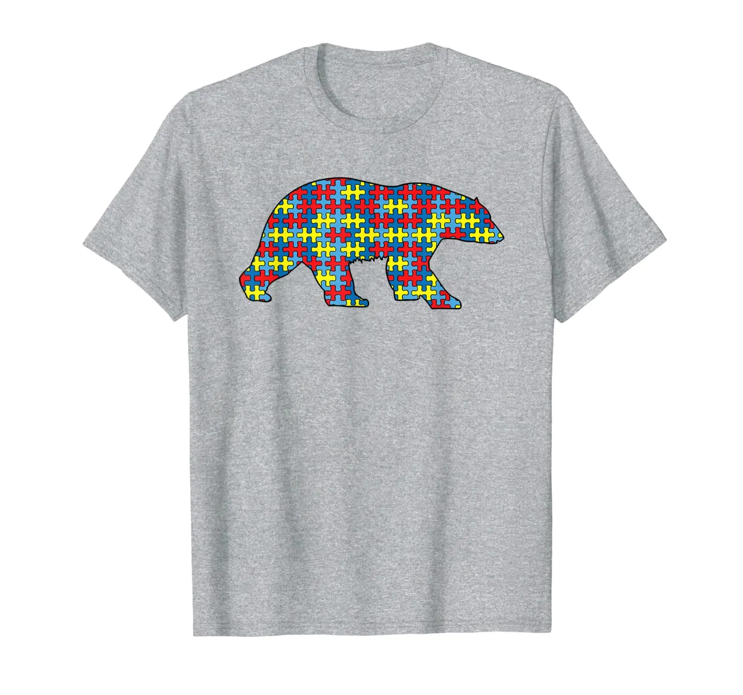 

Bear Autism Awareness Kids Mammal Animal Puzzle Day Mom Gift T-Shirt
