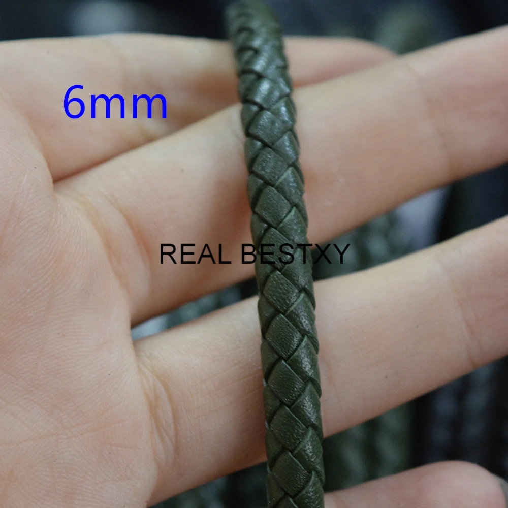 Прибл. 5 м/лот: 6 мм кружево из натуральной коровьей кожи в стиле милитари