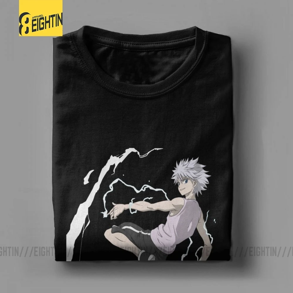 Классическая японская легкая футболка с коротким рукавом Hunter X из чистого хлопка