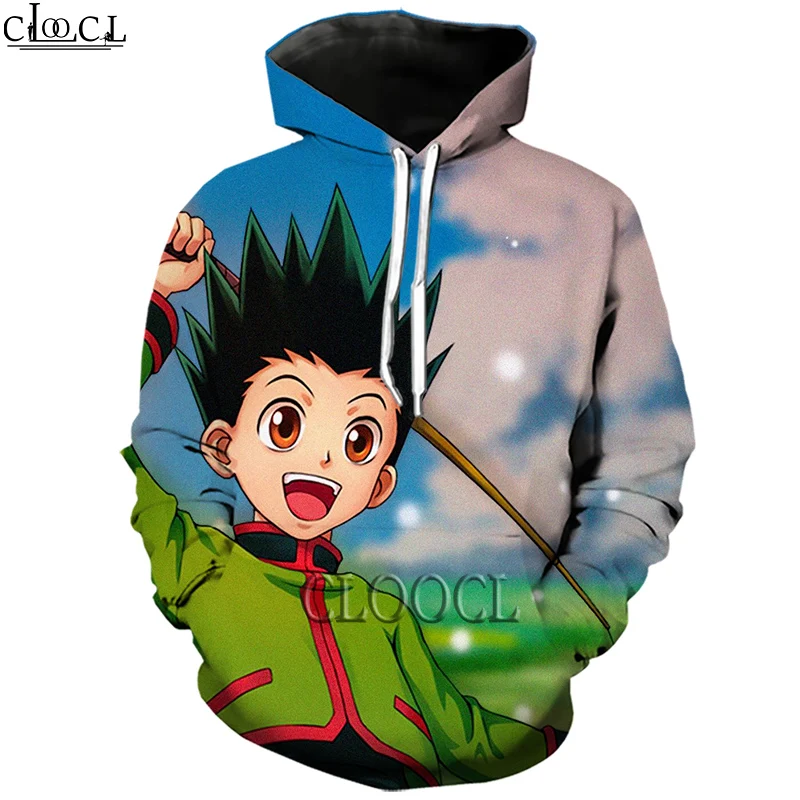 HX Fashion Japanese Anime Hunter X 3D Print Men Women Harajuku Hoodie Sportswear Unisex Autumn All-match Tops | Мужская одежда