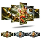 5 шт., Картина на холсте, религиозный плакат и печать, Shiva, индийское искусство, фигурка индуийского Бога, Настенная картина для декора гостиной