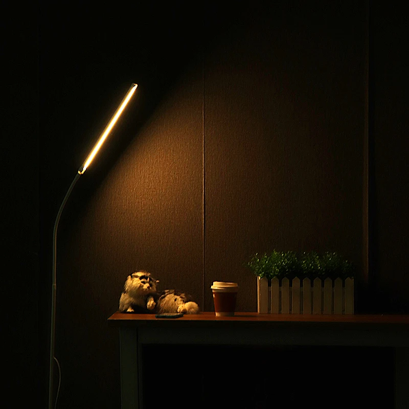 8W 700lm Modern Stand Floor Lamp White &amp Warm LED Dimmer USB Desk Reading Night Light Fixture for Bedroom Decor | Лампы и освещение