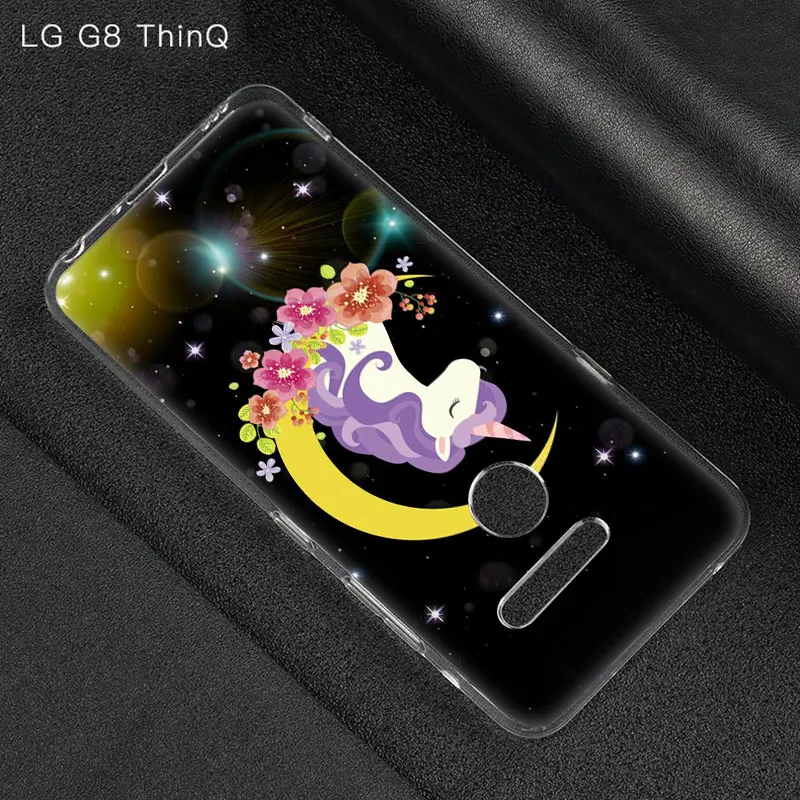 Милый мультяшный чехол с единорогом для LG G5 G6 Mini G7 G8 G8S V20 V30 V40 V50 ThinQ Q6 Q7 Q8 Q9 Q60 W10 W30
