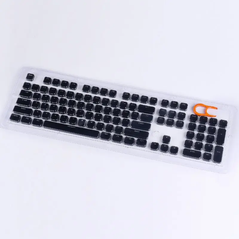 

104 Keys Layout Low Profile Keycaps Set for Mechanical Keyboard Backlit Crystal Edge Design Cherry MX With Key Caps Puller