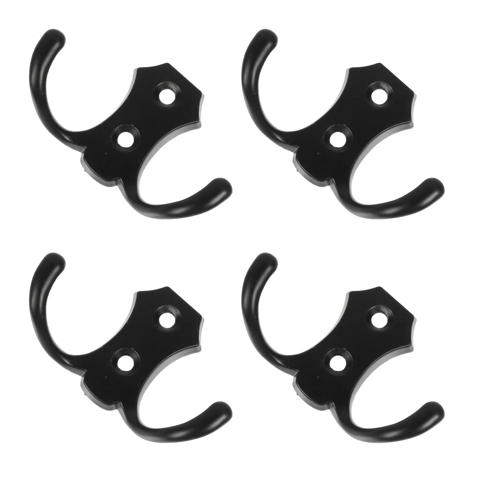 

4pcs Creative Dual-hook Hangers Clothing Hanging Hooks Wall Clothes Hooks