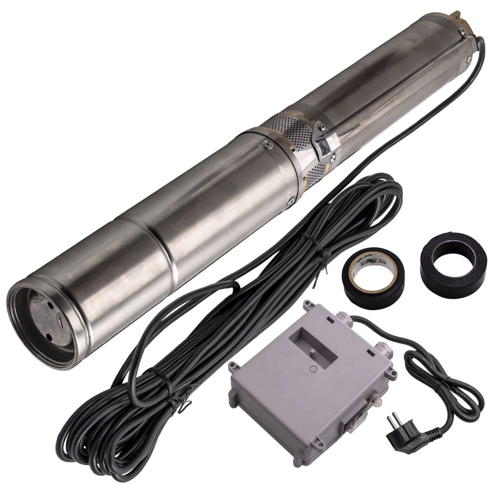

Hot 2850 RPM 0.5HP Borehole Deep Well Submersible Water Pump 4 Inch 370W + 20 m Cable 6000 L/H