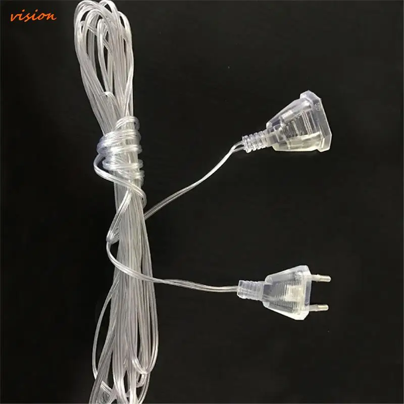 

5M EU US Cable Plug Transparent Led Light String Extension Standard Power Extension Cord For Home Holiday String Light Christmas