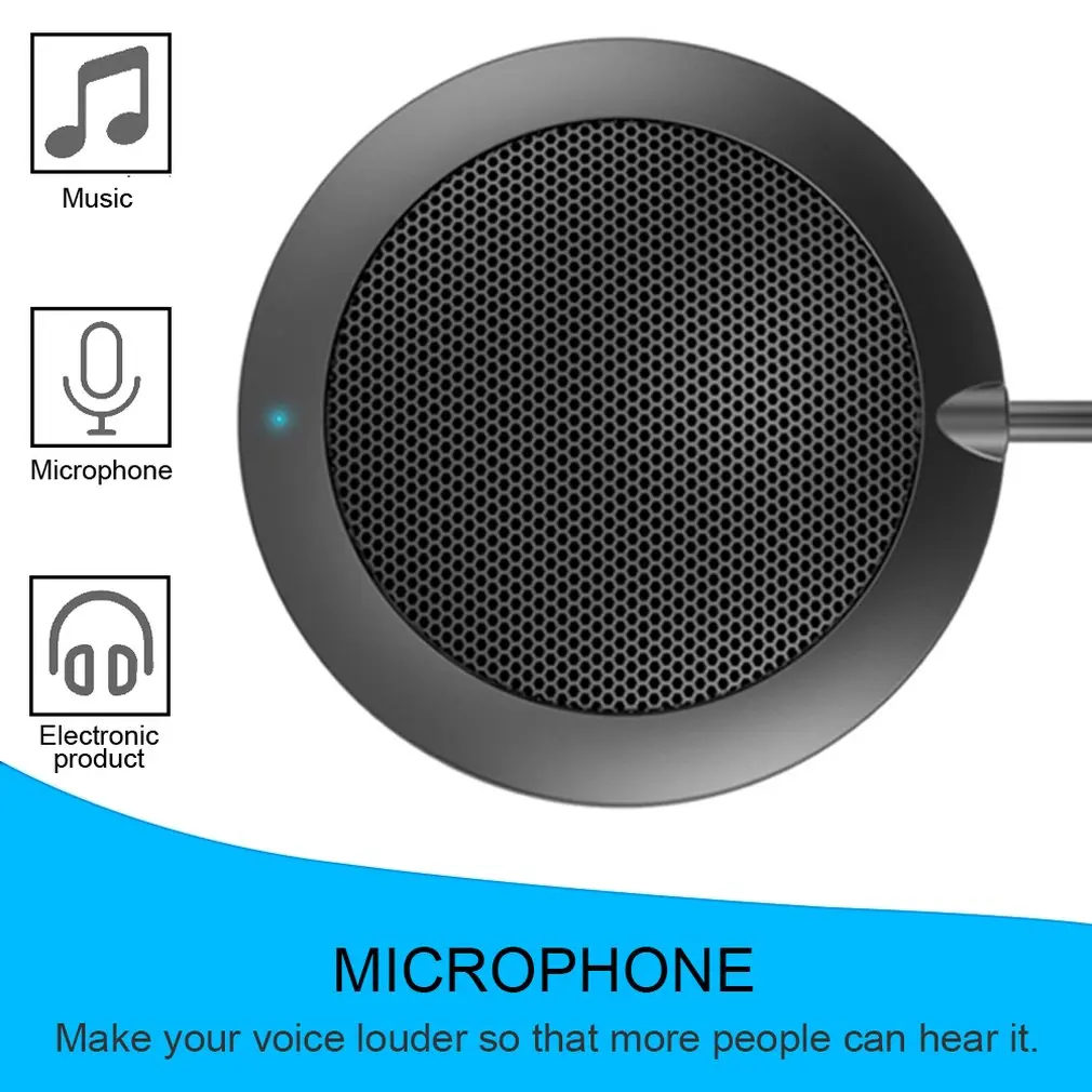 

Stereo Omnidirectional Pickup Condenser Microphone Mic USB Connector for Voice Chat Meeting Business Conference Desktop Computer