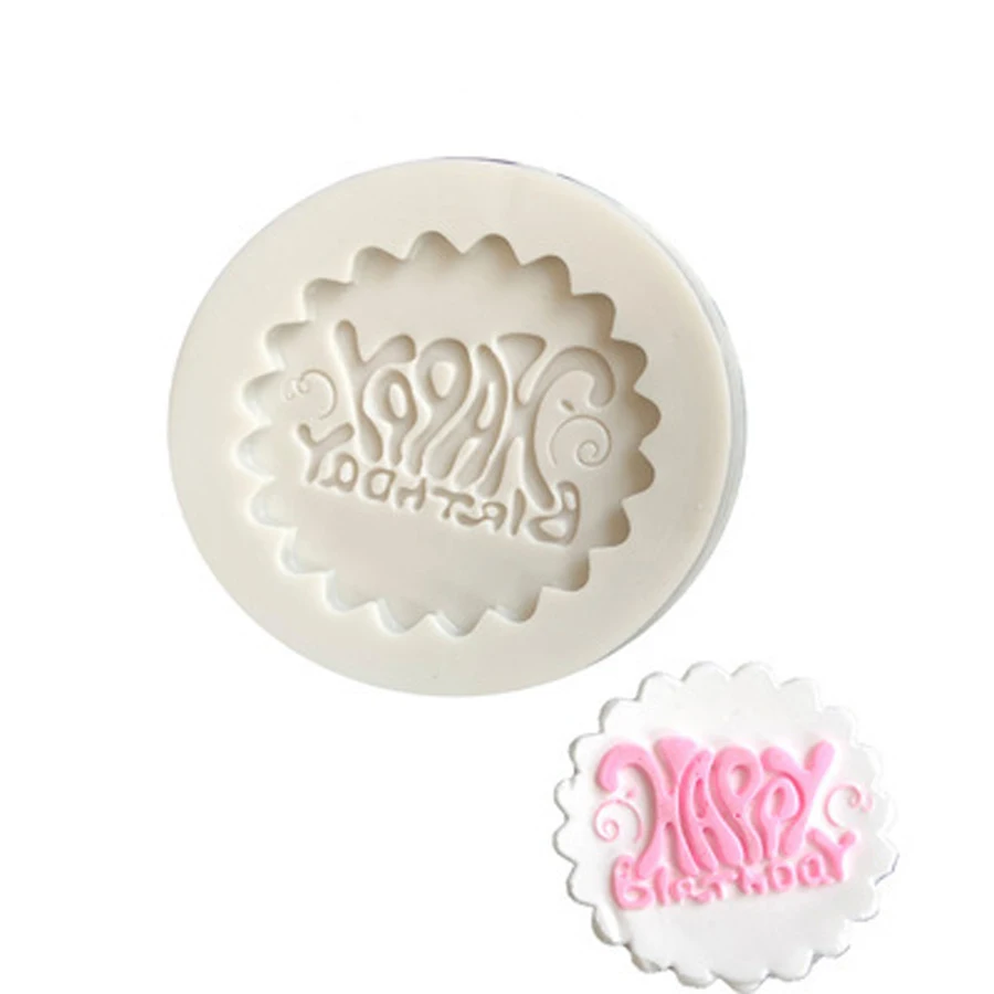 

Happy Birthday Message Cup Cake Decorating Silicone Mould