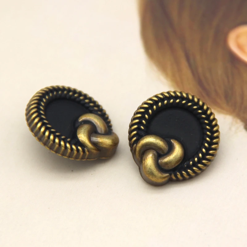 

15mm 20mm Vintage Bronze Black Metal Buttons For Garment Design Dress Sweater Decorative DIY Crafts Sewing Accessories Wholesale