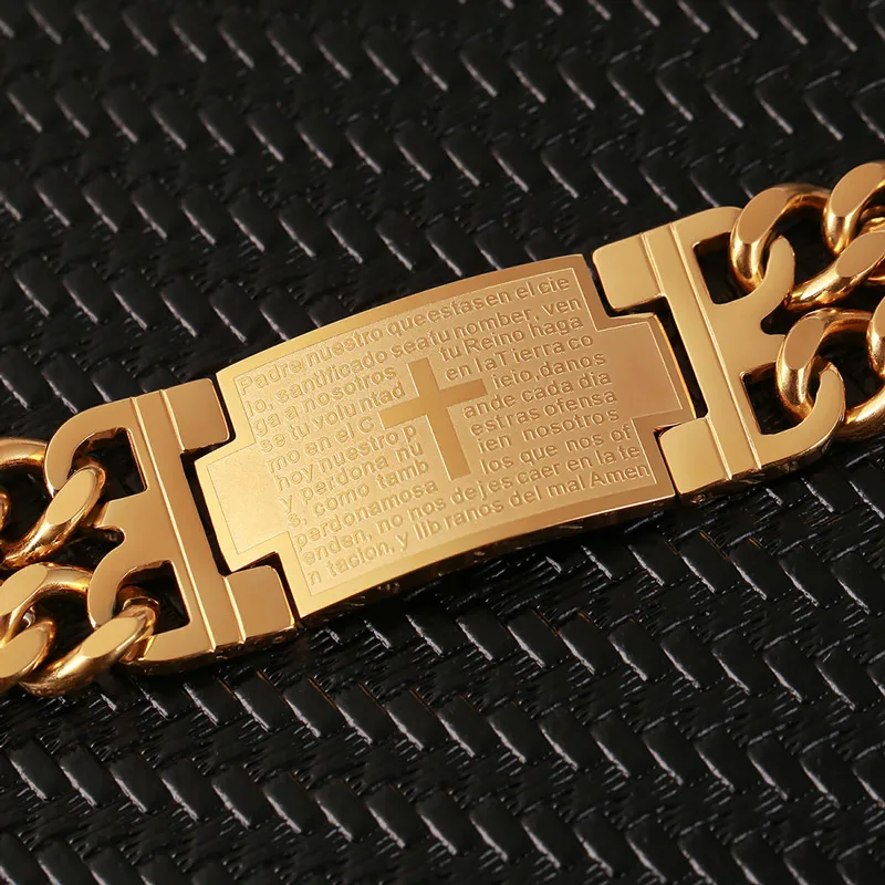 Мужской браслет WENDYFO из нержавеющей стали в стиле панк | Украшения и аксессуары