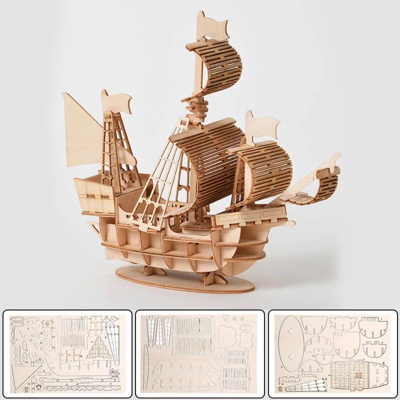 Новое поступление деревянных ручной DIY 3D на море модель парусной лодки украшение