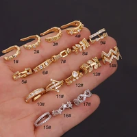 1pc copper ear cuff earrings for women wrap clip on earrings fake non piercing cartilage rings crystal trendy body jewelry gift