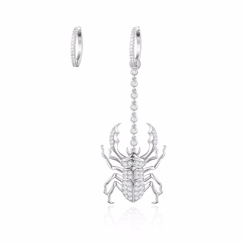 

New Exlusive Design Punk Asimetric Scorpion Earrings Jewelry Brincos Fashion Wild Zircon Anime Earing For Women Zk30