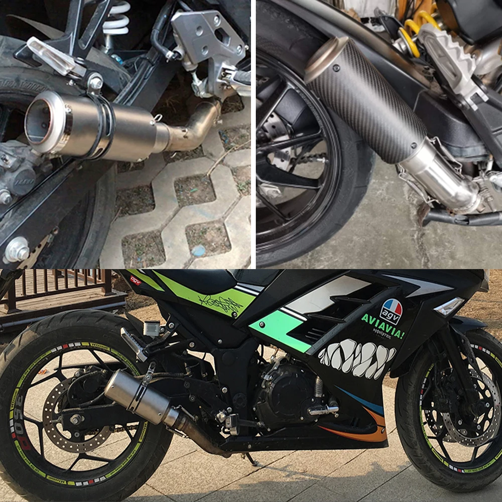 

51mm 61mm Motorcycle Pipe Exhaust With DB killer Exhaust Pipe Muffler For Honda CBR600 F2 F3 F4 F4i cbr 600 f3 f4i f4 f2 CR80R