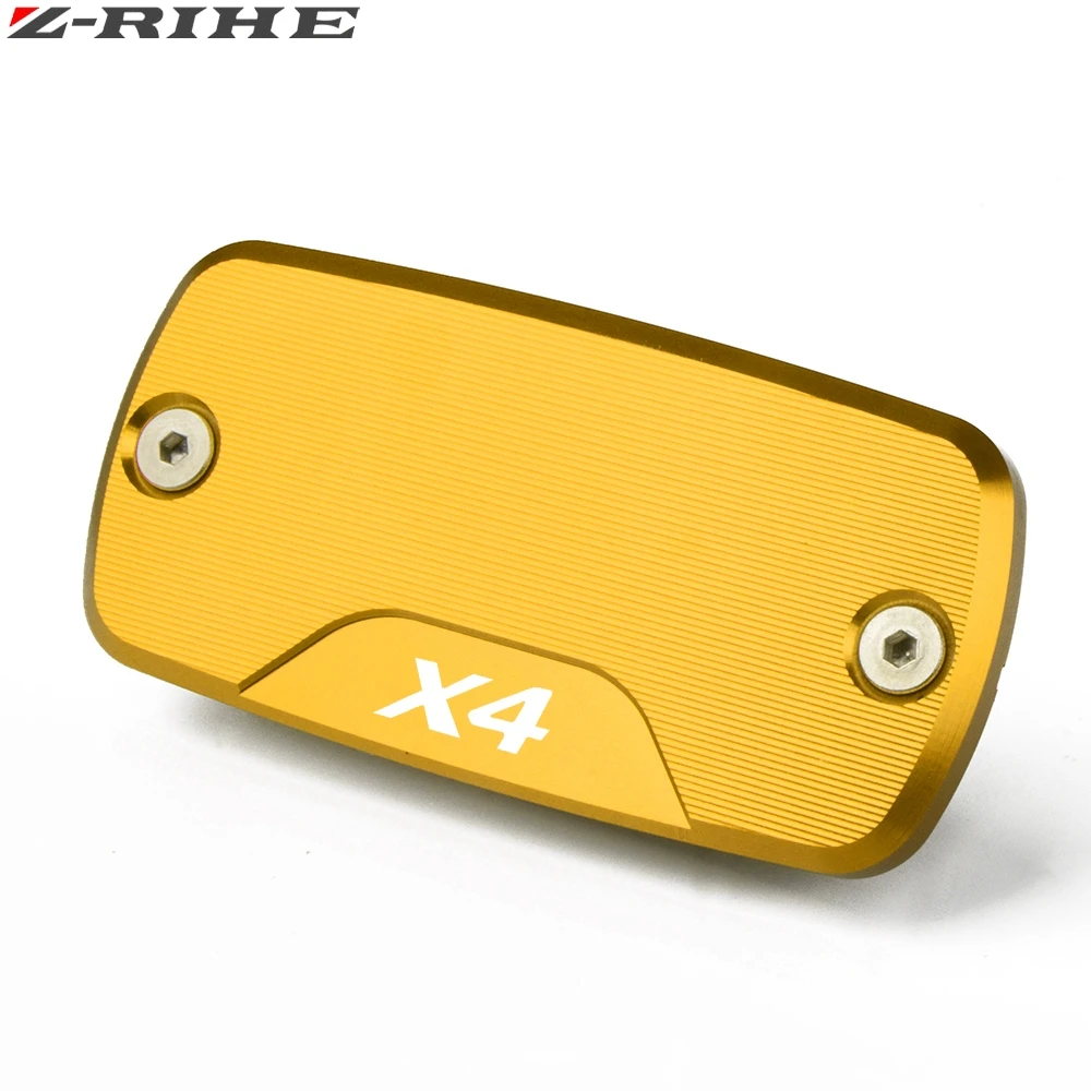 Gold 1piece ZRIHE аксессуары для мотоциклов CNC алюминиевый тормозной резервуар фланец крышка насоса Крышка Резервуара жидкости крышка для Honda X4 1998-2004 2003 - Цвет: Gold 1piece