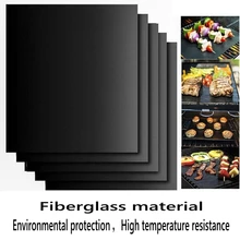 BBQ Grill Mat Barbecue outdoor Baking Non-stick Pad Reusable Teflon Cooking Plate 40* 30cm For Party PTFE Grill Mat Tools New
