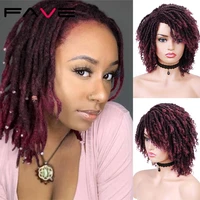 fave short dreadlock ombre bug 1b99j braiding crochet twist hair 6 inch synthetic wig for black womenman high temperature fiber