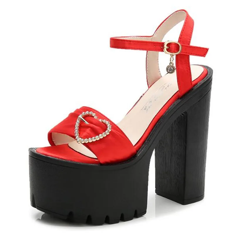 

Сандалии женские с открытым носком, босоножки на высоком каблуке 14 см, водонепроницаемые, с ремешком, шелковая Пряжка, лето 2020