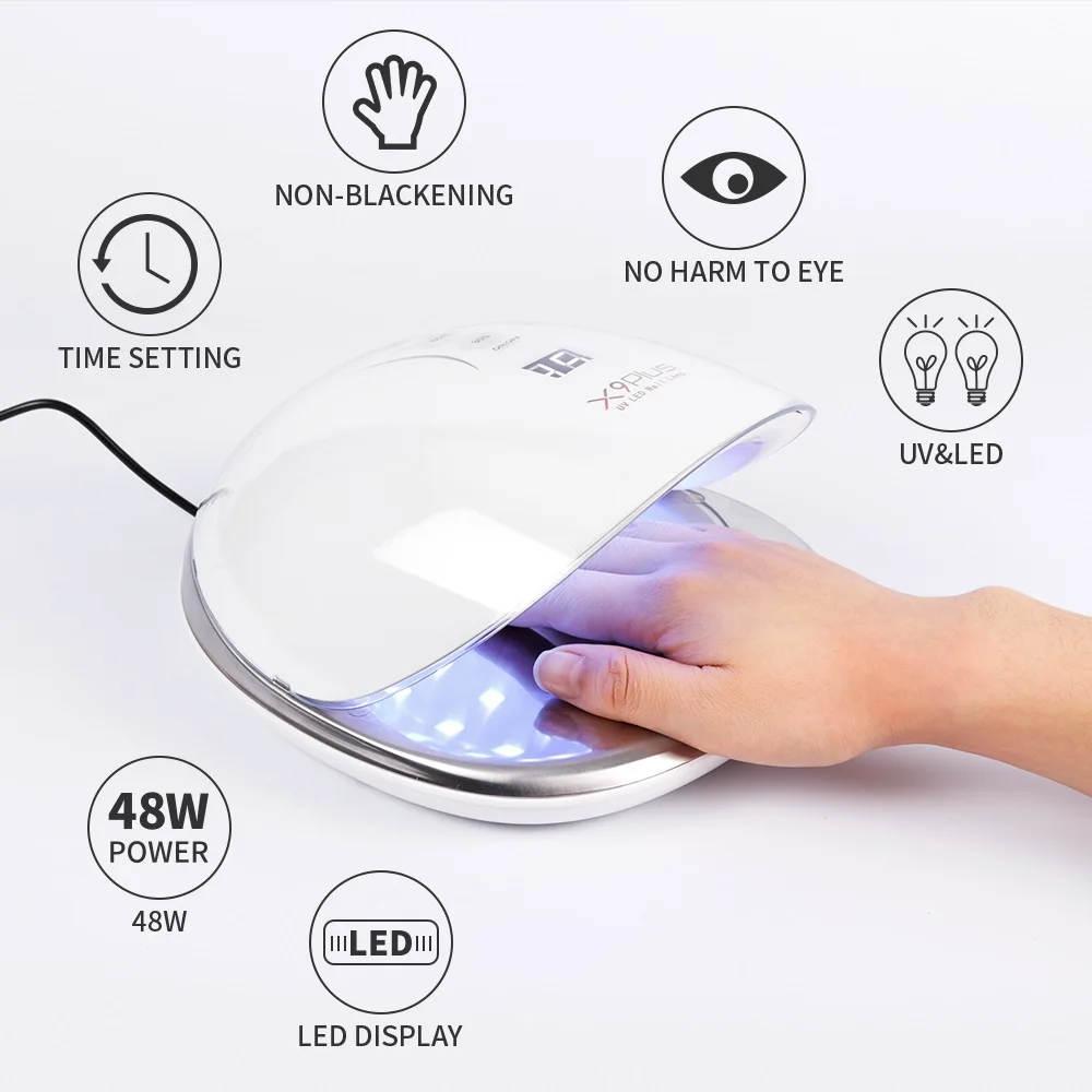 

Cordless 48w UV LED Lamp Gel Curing Nail Dryer Nail UV Lamp 48W Built-in Battery Electric Art Tools Rechargeable Light