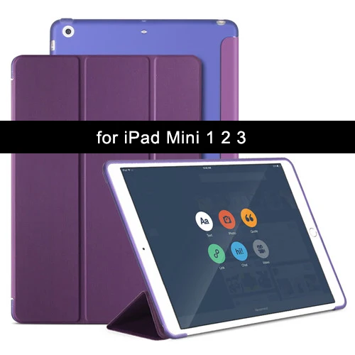 Чехол для iPad mini 5, Aiyopeen, магнитный чехол из искусственной кожи и мягкого ТПУ, чехол для iPad mini 1 2 3 4 5 - Цвет: Purple-123