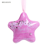 12pcs creative personality wedding special five star tinplate candy box diy thank you smile decoration for home party favors