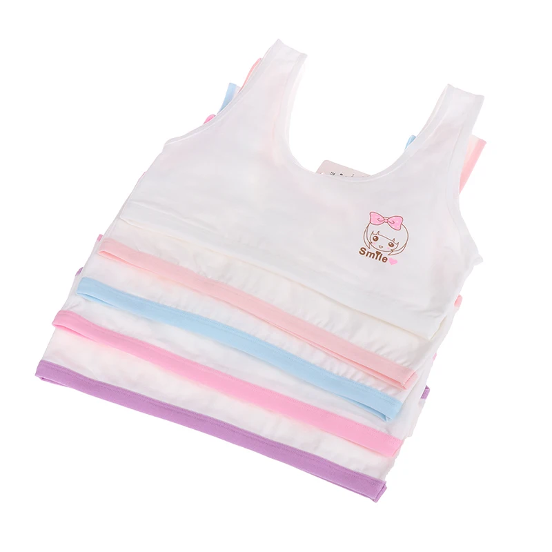 

1PC Girl Summer Training Bra With a cat's head Teenage Puberty Clothing Underwear Cotton Bra Young Student Puberty Lingerie