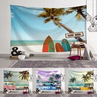 tapestry wall hanging beach scenery 3d printing home blanket decorations polyester beautiful bedspread throw tapestry