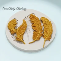 feather wings silicone mold fondant cake decorating mould sugarcrafts chocolate baking tools for cakes gumpaste form fm1517