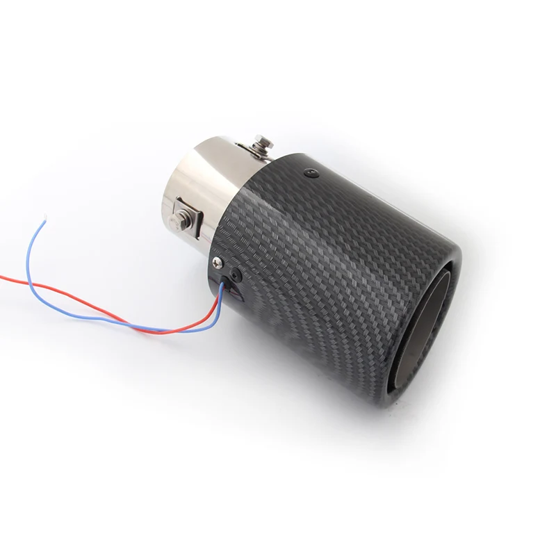 

LED Car Exhaust Pipe Tip Carbon Fiber Luminous Tail Throat Inlet Hose Tip For Automotive Cars Mufflers