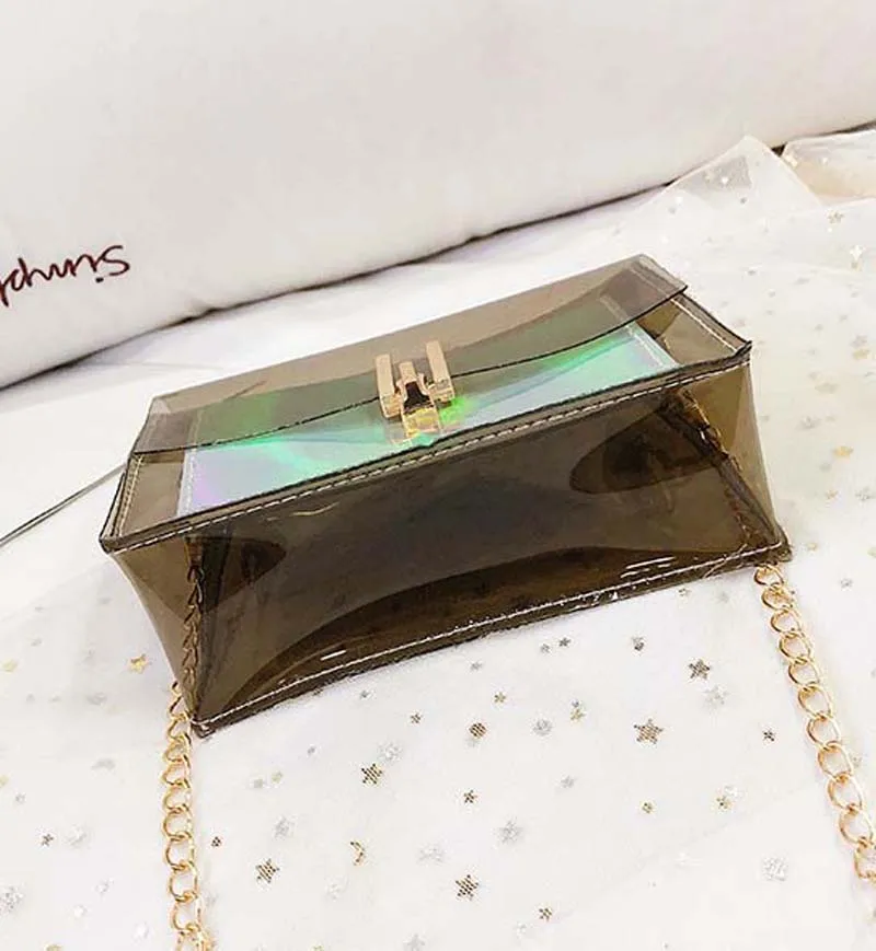 Женская сумка через плечо летняя прозрачная сумка-мессенджер из ПВХ в Корейском