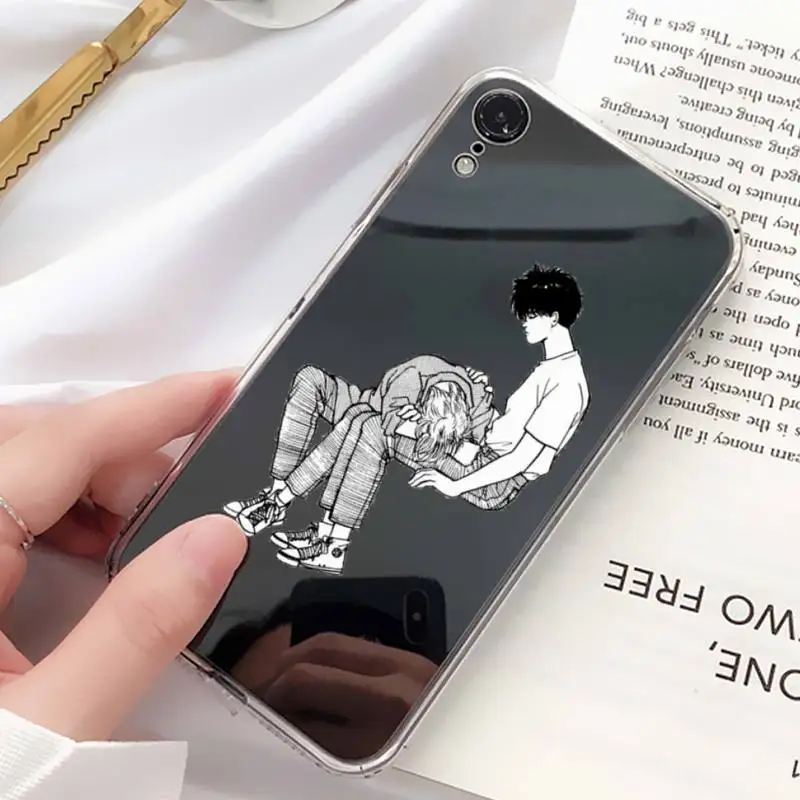 Чехол для телефона с изображением банановых рыбок и аниме iPhone 13 11 12 pro XS MAX 8 7 6 6S Plus X