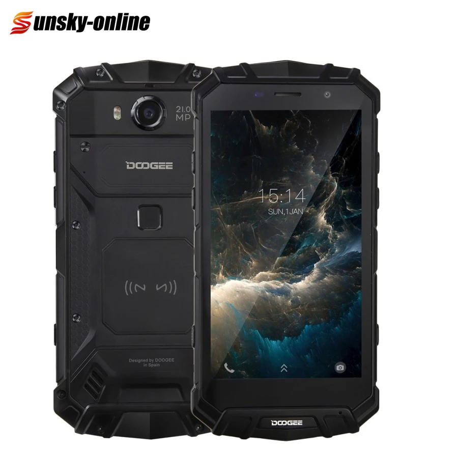 DOOGEE S60 Трехместный защищенный смартфон 6GB+ 64GB IP68 Водонепроницаемый 5,2 ''Android7.0 4G Dual SIM 5580mAh Мобильный телефон Беспроводная зарядка
