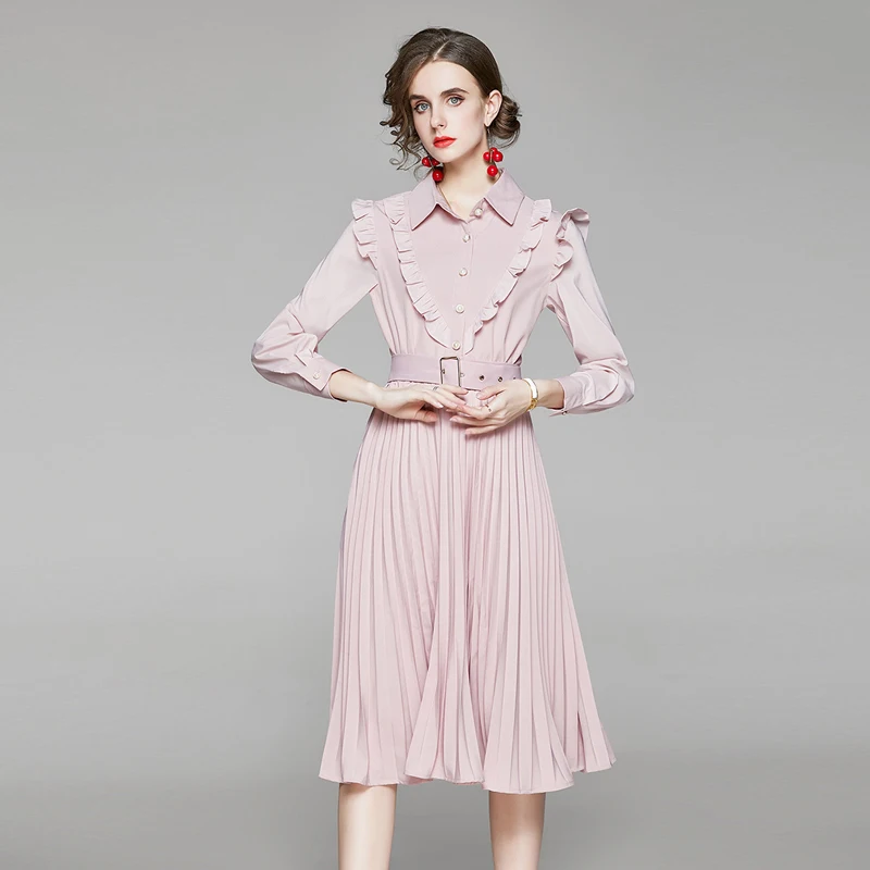 ZUOMAN для женщин Элегантные весенние туфли с ремешками Плиссированное платье