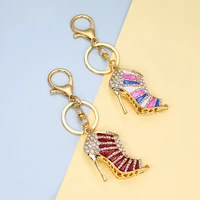 europe and the united states exaggerated trend alloy high heels keychain pendant ladies bag car pendant car ornament present