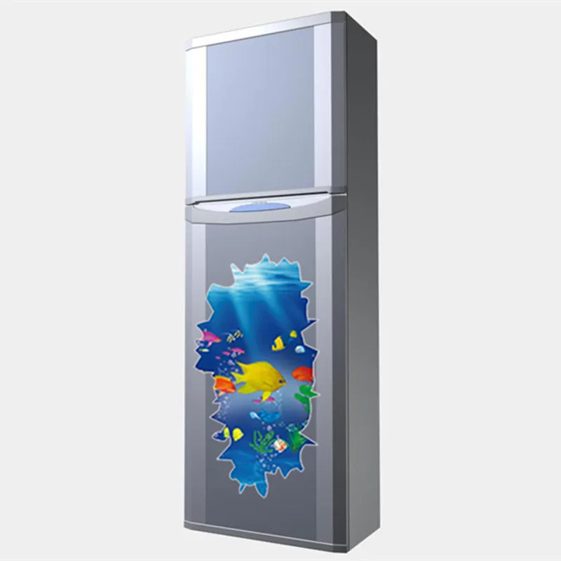 Home decorations seabed scenery 3d Fish Paradise Nemo vinyl wall stickers on the fridges washer closet poster wallpaper 60*30cm | Дом и сад