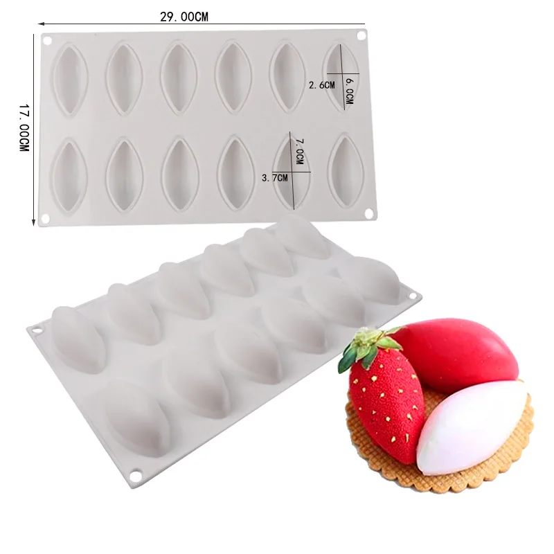 

12 Pice Mango Silicone Cake Decorating Mold For Baking Mould Dessert Mousse Pastry Pan Bakewar Tools Kitchen Tools Accessories