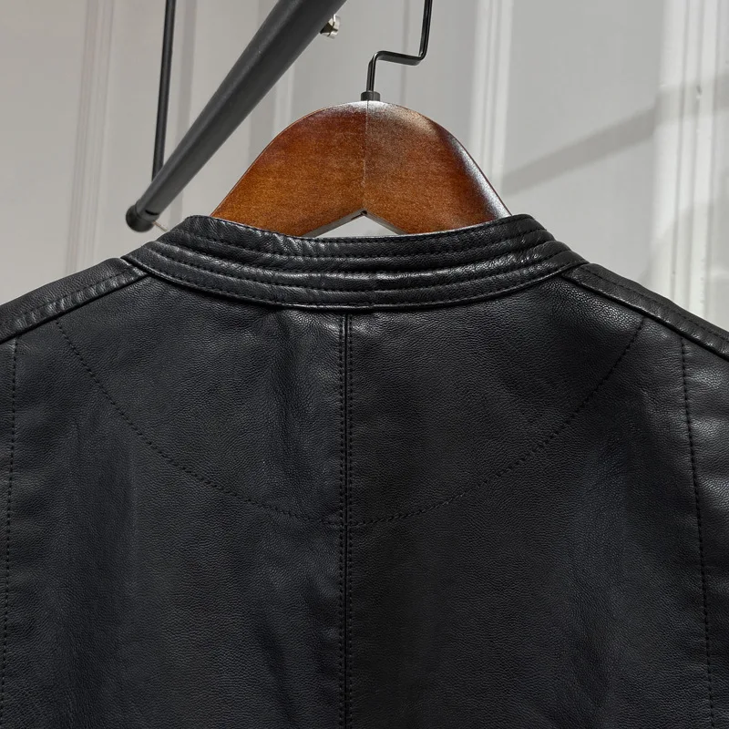 

Spring Autumn Black Leather Jacket Women's Zipper Locomotive Faux Leather Coat Female Pu Leather Biker Short Jackets Clothing