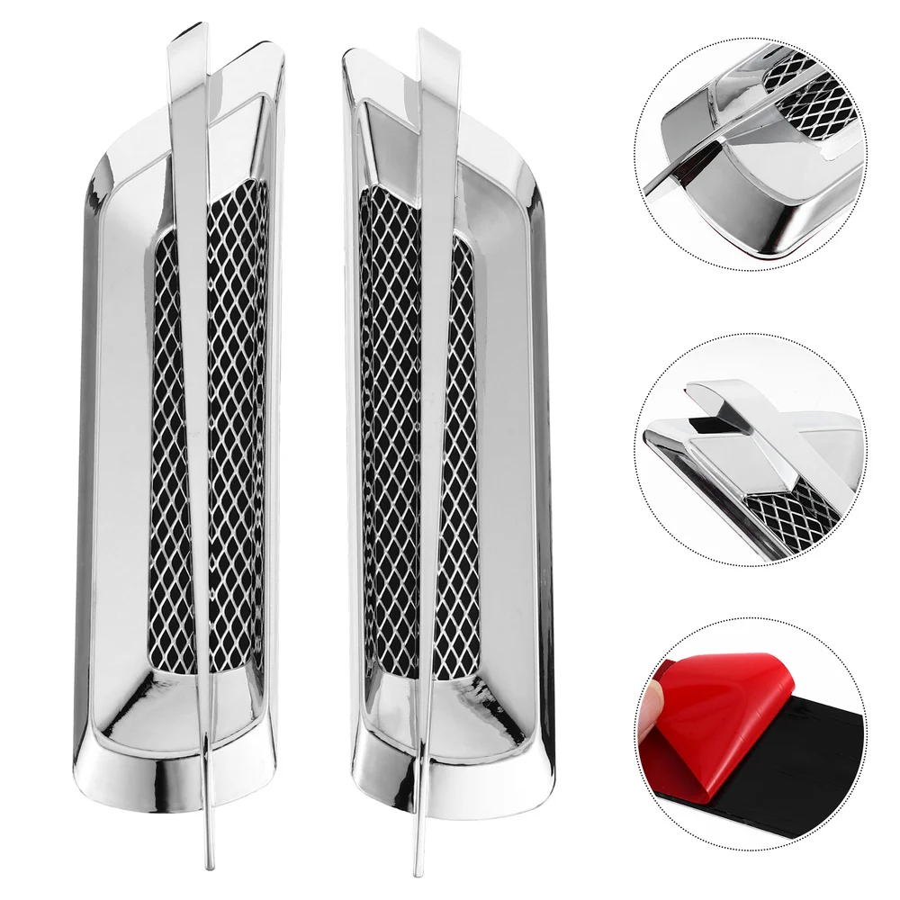 

2pcs Car Modified Accessories Bonnet Hood Air Vent Cover Stickers Decorations