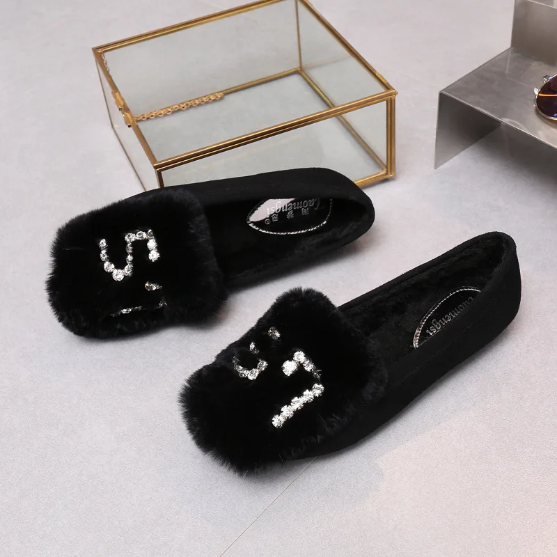 Ботинки &quotХарадзюку&quot лоферы на меху Модная зимняя обувь Женская плоской