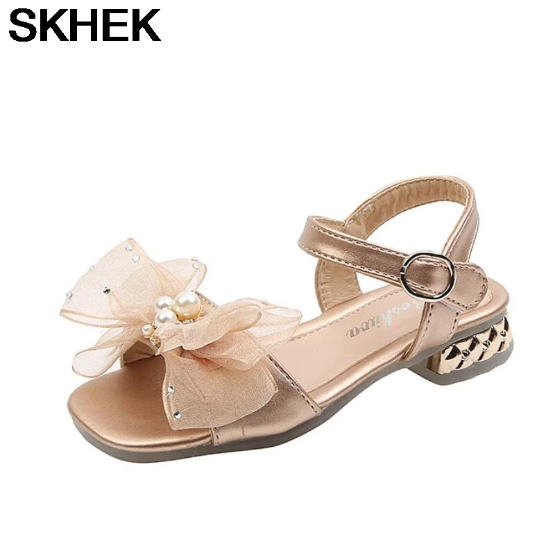 

SKHEK 2021 New Baby Girl Sandals Summer Baby Girl Shoes Summer Kids Children Sandals Fashion Bowknot Girls Flat Pricness Shoes